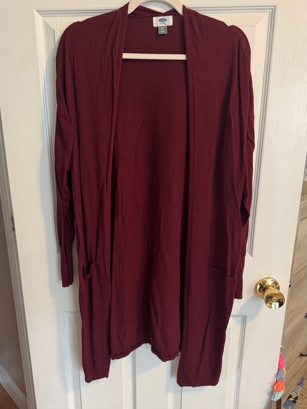 Old Navy Women's Open-Front Wine Red Cardigan
